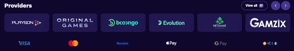 Λογότυπα κορυφαίων παρόχων λογισμικού LiraSpin και ασφαλούς επεξεργασίας πληρωμών